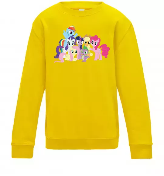 Детский Свитшот Дружба це чудо Солнечно желтый фото