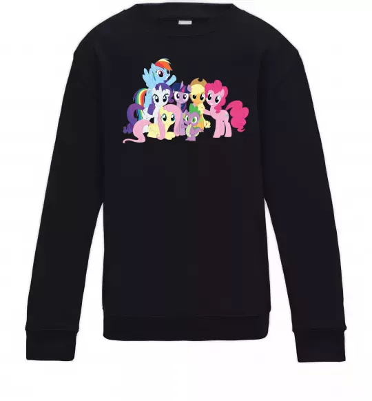 Детский Свитшот Дружба це чудо Черный фото