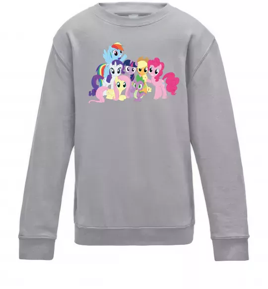 Детский Свитшот Дружба це чудо Серый меланж фото