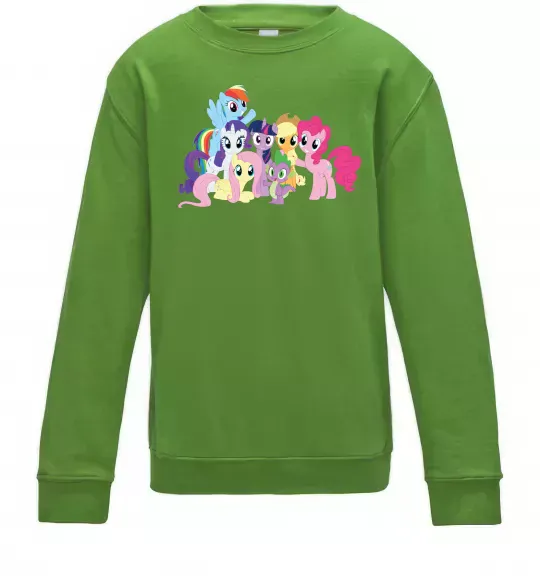 Детский Свитшот Дружба це чудо Лаймовый фото