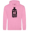 Мужская толстовка (худи) Життя після 40 тільки починається Розовый фото