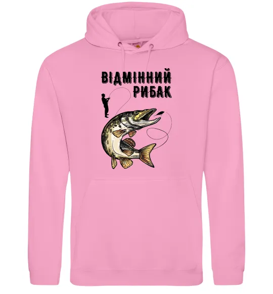 Чоловіча толстовка (худі) Відмінний рибак Рожевий фото