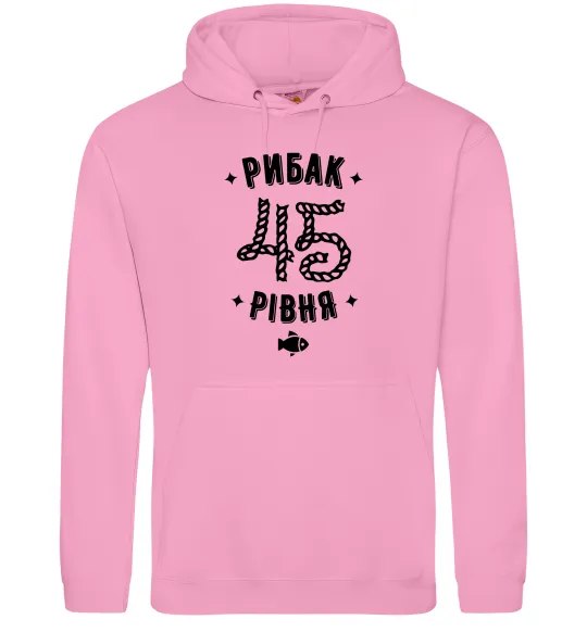 Чоловіча толстовка (худі) Рибак 45 рівня Рожевий фото