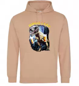 Мужская толстовка (худи) Пивозавр Песочный фото