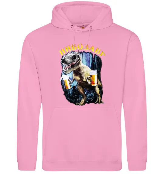 Женская толстовка (худи) Пивозавр Розовый фото