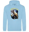 Женская толстовка (худи) Пивозавр Голубой фото