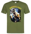 Чоловіча футболка Пивозавр Оливковий фото