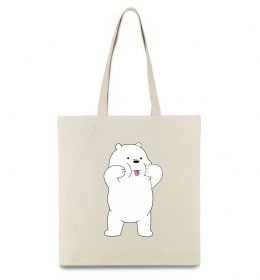 Эко-сумка Обычные медведи Белый показывает язык Эко-сумка Обычные медведи Белый показывает язык