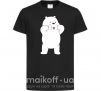 Дитяча футболка Обычные медведи Белый показывает язык Чорний фото