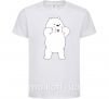 Детская футболка Обычные медведи Белый показывает язык Белый фото