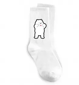 Шкарпетки Обычные медведи Белый показывает язык Білий фото