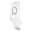 Носки Обычные медведи Белый показывает язык Белый фото