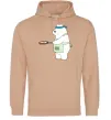 Жіноча толстовка (худі) Ведмідь Білий Пісочний Жіноча толстовка (худі) Ведмідь Білий Пісочний фото