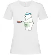 Жіноча футболка Ведмідь Білий Білий фото