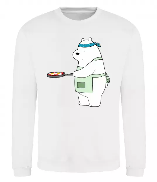 Свитшот Ведмідь Білий Белый фото