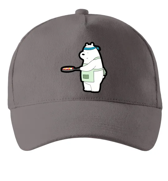 Кепка Ведмідь Білий Сірий фото