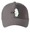 Кепка Ведмідь Білий Сірий фото