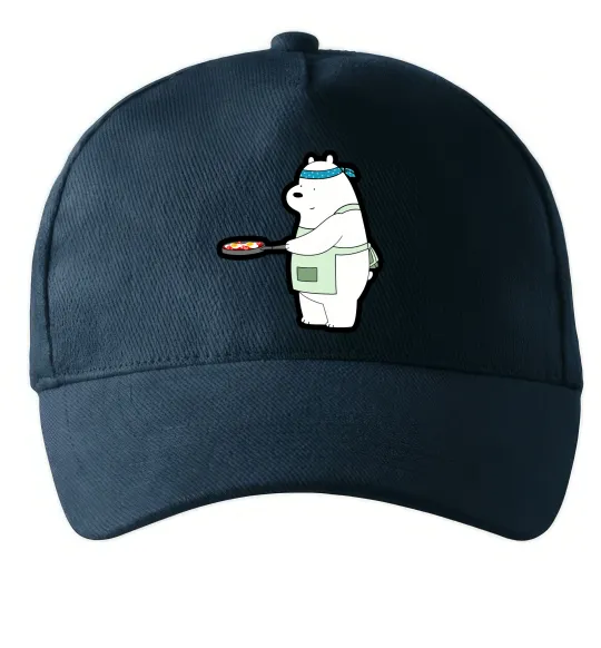 Кепка Ведмідь Білий Темно-синий фото