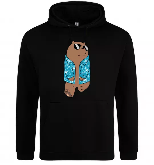 Чоловіча толстовка (худі) Обычные медведи Гриз Чорний фото