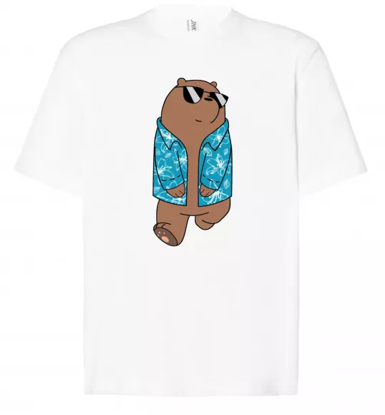 Футболка Оверсайз Обычные медведи Гриз Білий фото