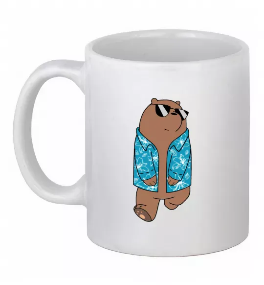 Чашка керамическая Обычные медведи Гриз Белый фото