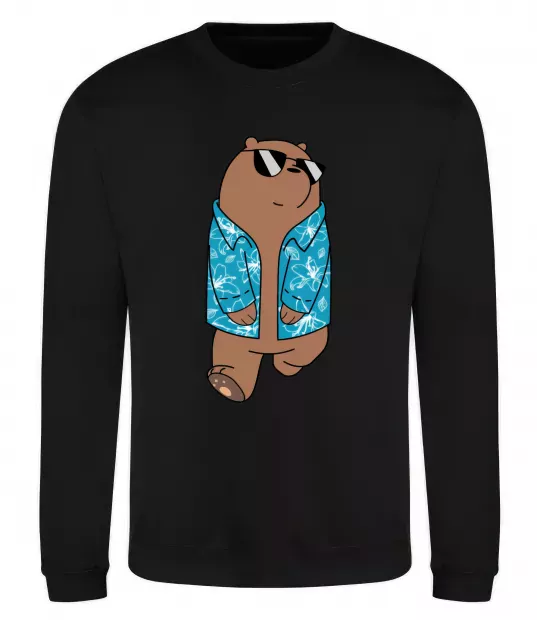 Свитшот Обычные медведи Гриз Черный фото