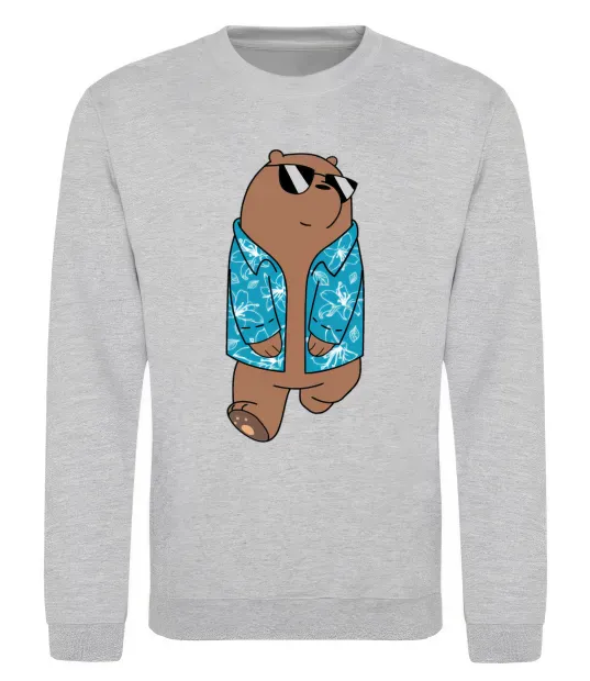 Свитшот Обычные медведи Гриз Серый меланж фото