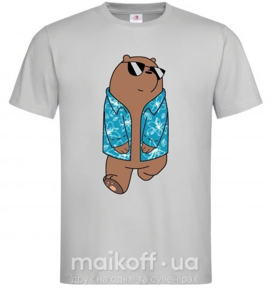 Мужская футболка Обычные медведи Гриз Серый фото