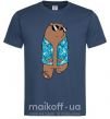 Мужская футболка Обычные медведи Гриз Темно-синий фото