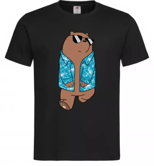 Мужская футболка Обычные медведи Гриз Черный фото