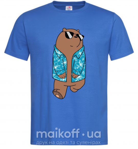 Чоловіча футболка Обычные медведи Гриз Яскраво-синій фото
