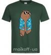 Мужская футболка Обычные медведи Гриз Темно-зеленый фото