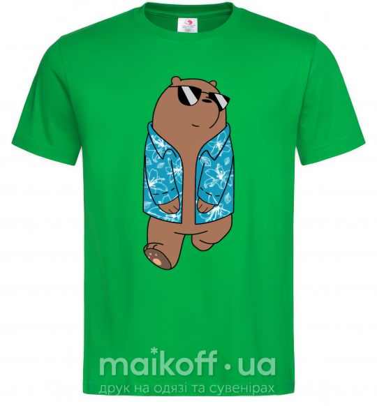 Мужская футболка Обычные медведи Гриз Зеленый фото
