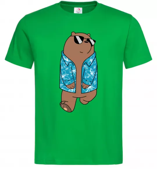 Мужская футболка Обычные медведи Гриз Зеленый фото