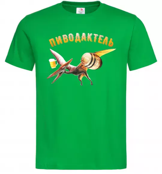 Мужская футболка Пиводактель Зеленый фото