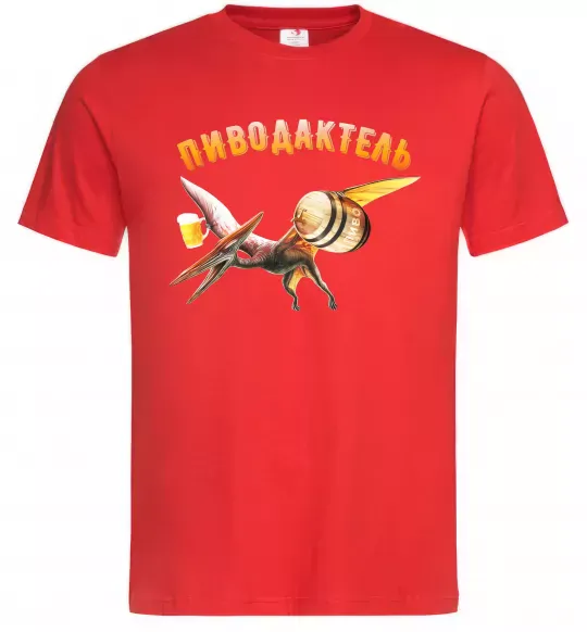 Мужская футболка Пиводактель Красный фото