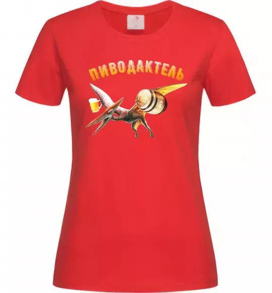 Женская футболка Пиводактель Красный фото