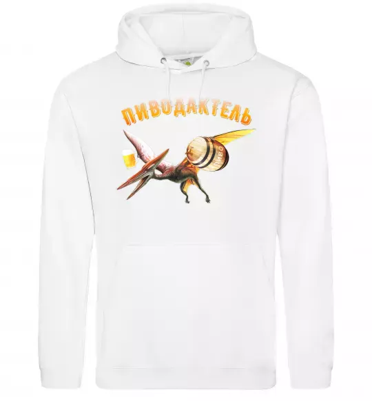 Чоловіча толстовка (худі) Пиводактель Білий фото