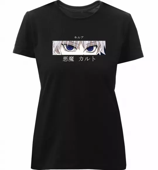 Женская премиум футболка hunter x hunter Черный фото