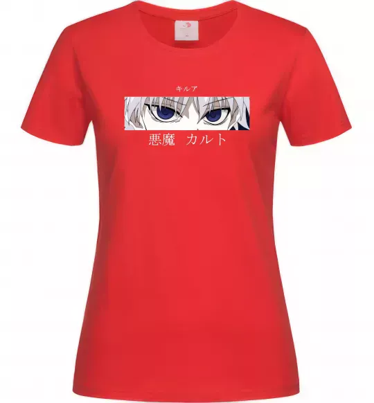 Женская футболка hunter x hunter Красный фото