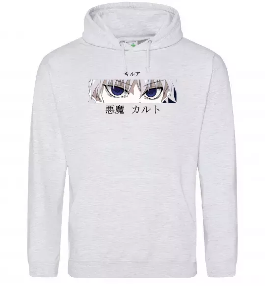 Мужская толстовка (худи) hunter x hunter Серый меланж фото