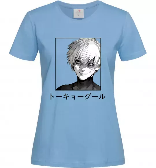 Жіноча футболка Гуль чорний Блакитний фото