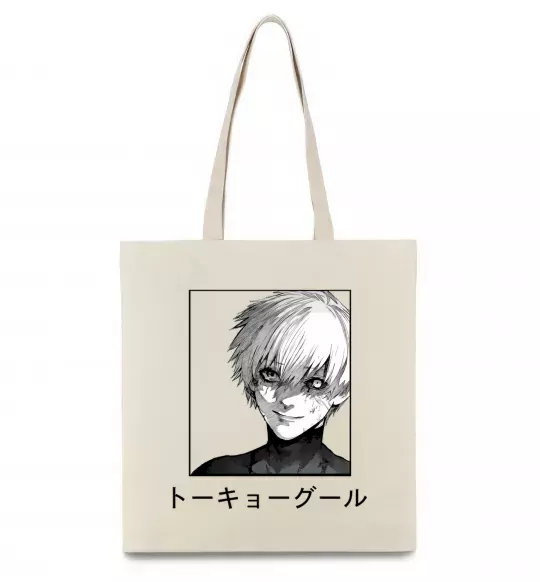 Еко-сумка Гуль чорний Бежевий фото