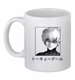 Чашка керамическая Токійський гуль Канекі бризки Белый фото