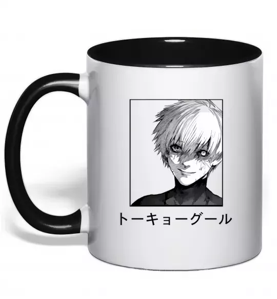 Чашка з кольоровою ручкою Гуль чорний Чорний фото