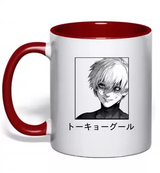 Чашка з кольоровою ручкою Гуль чорний Червоний фото