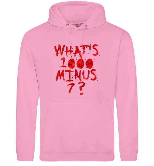 Чоловіча толстовка (худі) 1000 minus 7 Рожевий фото