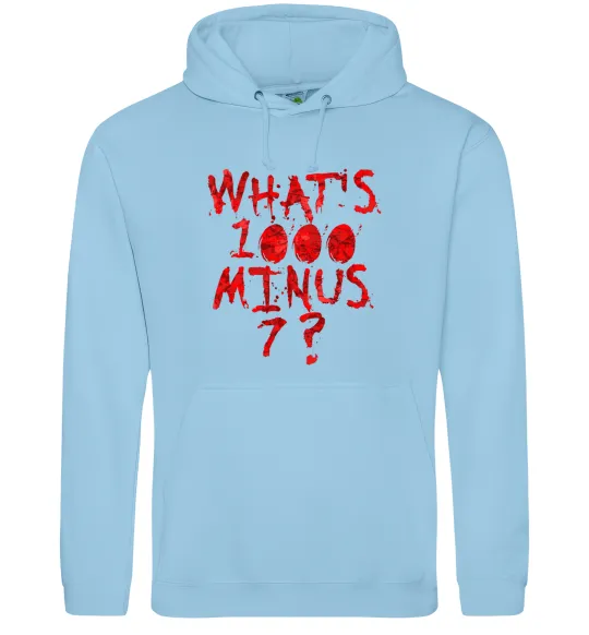 Жіноча толстовка (худі) 1000 minus 7 Блакитний фото