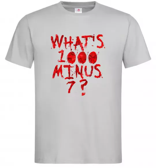 Чоловіча футболка 1000 minus 7 Сірий фото