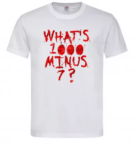 Чоловіча футболка 1000 minus 7 Білий фото